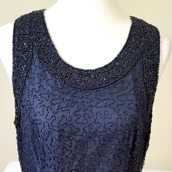 Vtg. Laurence Kazar Silk Chiffon Dress - Picture 5 of 8